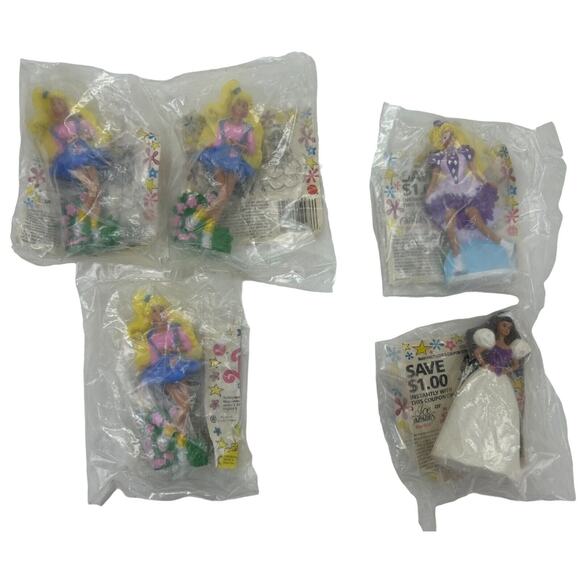 Vintage 1990 McDonalds Barbie Happy Meal Toys Lot of 5 Mattel - one triplicate - Picture 4 of 4